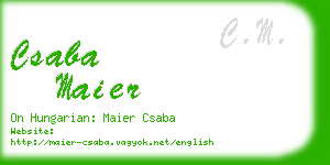 csaba maier business card